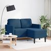vidaXL Sofa 2-sjed s ležaljkom u obliku slova L plava 125 cm tkanina