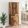 vidaXL Highboard Zidne Staro drvo 69,5 x 34 x 180 cm Konstruirano drvo