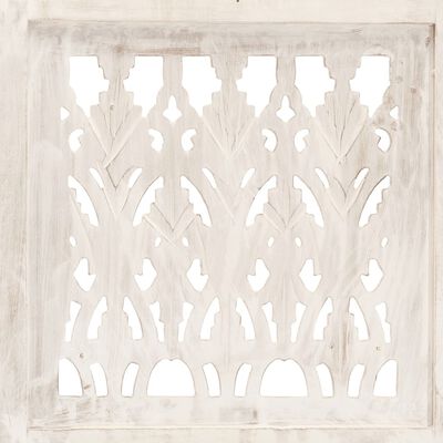 vidaXL Sobna pregrada s 5 panela bijela 200x165 cm masivno drvo manga