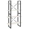 vidaXL Ormarić za knjige s 4 razine bijeli 80x30x140 cm od borovine
