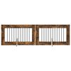 vidaXL Vrata za pse s postoljem 2 pcs Dimljeni hrast 100 x 60 cm