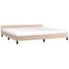 vidaXL Okvir za krevet s uzglavljem bez madraca cappuccina 200x200 cm