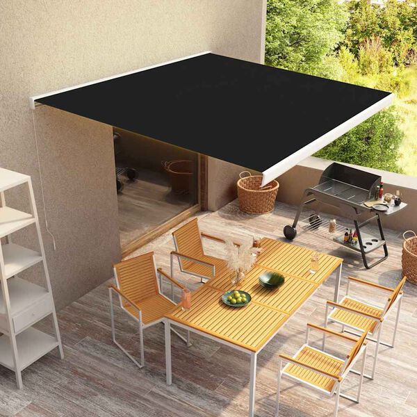 vidaXL Kazetna tenda na ručno uvlačenje 350 cm antracit