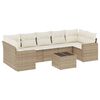 vidaXL 8-dijelni set vrtnih sofa od poliratana s jastucima bež