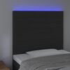 vidaXL LED uzglavlje crno 100x5x118/128 cm bar&scaron;unasto