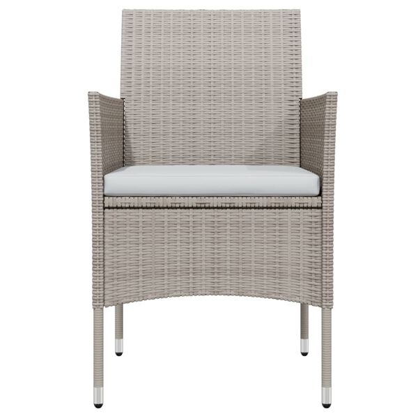 vidaXL 3-dijelni vrtni blagovaonski set s jastucima bež i crni