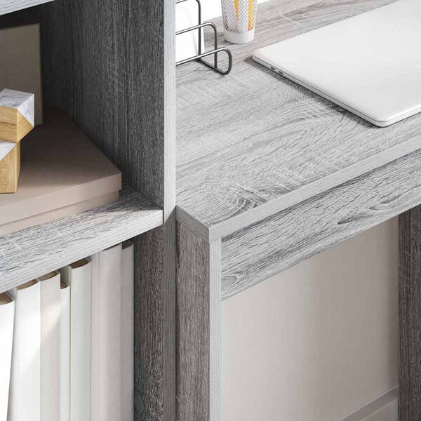 vidaXL Stol s ladicama 2 pcs Siva Sonoma