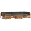 vidaXL Set vanjskih sofa s jastukom 8 pcs Prirodna i antracit