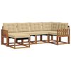 vidaXL Set vanjskih sofa s jastukom 6 pcs Prirodna i bež
