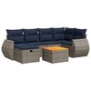 vidaXL 7-dijelni set vrtnih sofa sivi od poliratana