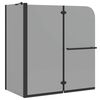 vidaXL Bi-savinjska tu&scaron; ograde Tamno proziran 120 x 67 x 129 cm