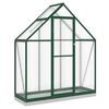 vidaXL Staklenik s okvirom zeleni 169 x 58 x 202 cm aluminijski