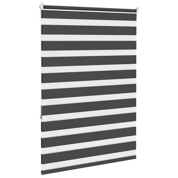vidaXL Zavjesa zebra crna 95x150 cm &scaron;irina tkanine 90,9 cm poliester