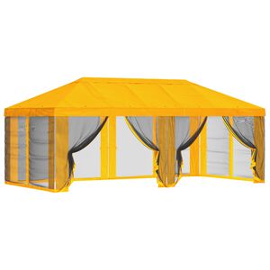 vidaXL Pokrov za gazebo s bočnim zidovima 6 x 3 m Žuta Poliester 190