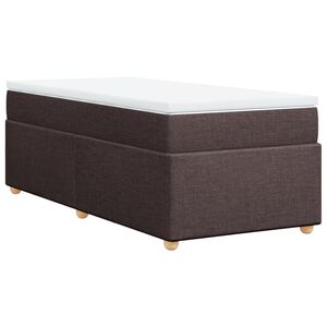 vidaXL Krevet s oprugama i madracem tamnosmeđi 80x200 cm od tkanine