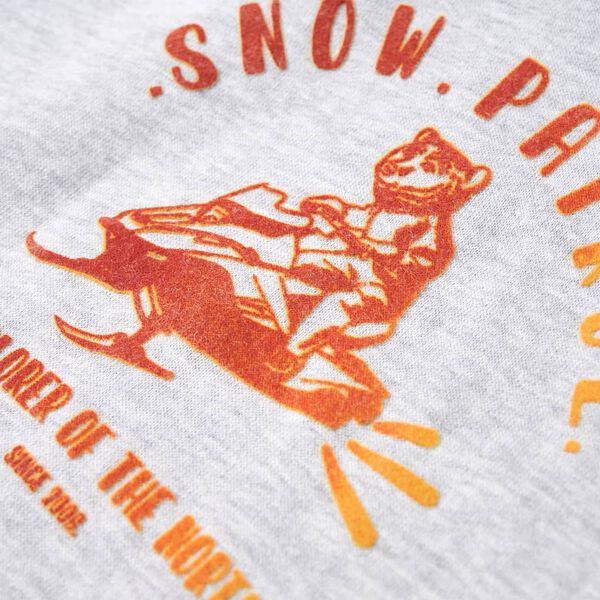 Dječja majica s kapuljačom siva pro&scaron;arana i narančasta 140