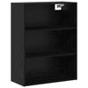 vidaXL Highboard Crni hrast 69,5 x 34 x 180 cm Konstruirano drvo