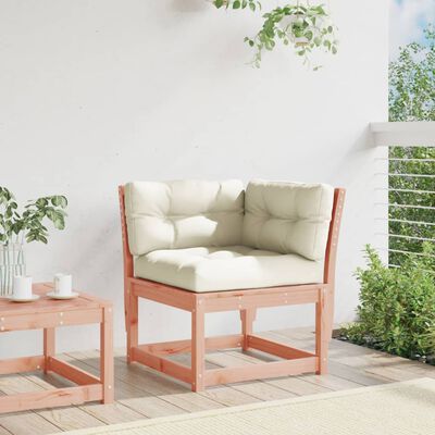 vidaXL Kutna vrtna sofa s jastucima 73x73x78 cm od masivne duglazije