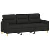 vidaXL 4-dijelni set sofa s jastucima crni od tkanine