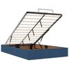 vidaXL Otomanski krevet madracem i LED plava 120x190 cm tkanina