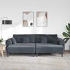 vidaXL Sofa s jastukom 3 pcs Tamno siva Bar&scaron;un