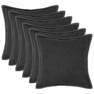 vidaXL Presvlaka za jastuk 6 pcs HOUTEN Tamnosiva 30 x 30 cm Boucl&eacute;