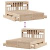 vidaXL Krevet s regalom za knjige bez madraca 180x200 cm od borovine