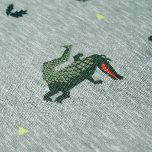 Dječja topla majica svijetla kaki prošarana 104