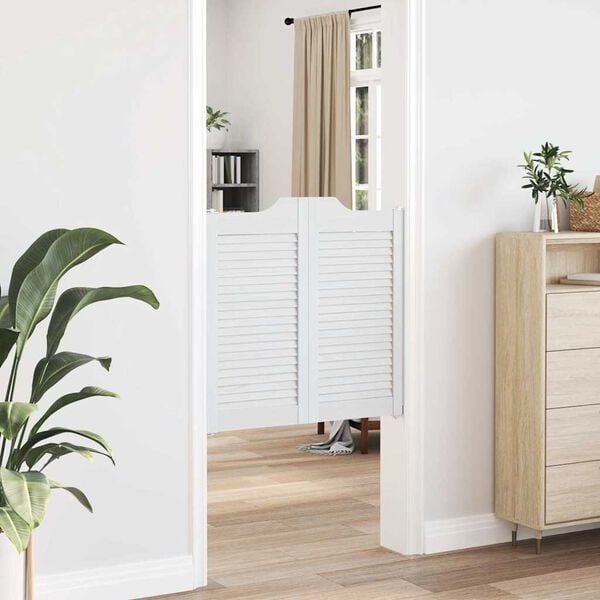 vidaXL Okretna vrata s re&scaron;etkama Dizajn 2 para bijela 80x80 cm