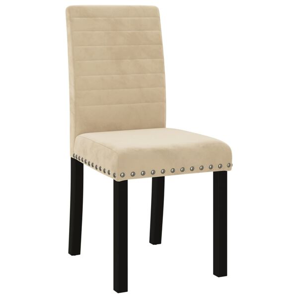 vidaXL Blagovaonske stolice 4 kom krem bar&scaron;unaste