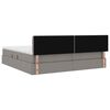 vidaXL Krevet s prostorom za pohranu s LED-om Sivo-smeđa 200 x 200 cm
