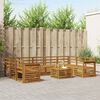 vidaXL Setovi sofa 10 pcs Prirodna Čvrsto drvo akacije