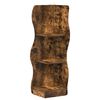 vidaXL Kutna polica Dimljeni hrast 34 x 33 x 102 cm Konstruirano drvo