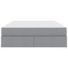 vidaXL Krevet s madracem i skladi&scaron;tem Svijetlo siva 140 x 200 cm