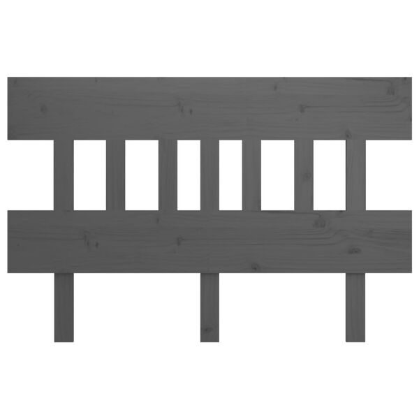 vidaXL Uzglavlje za krevet sivo 163,5 x 3 x 81 cm od masivne borovine