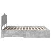 vidaXL Krevetna konstrukcija s uzglavljem Betonski sivi 140 x 200 cm