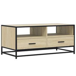 vidaXL Stolić za kavu boja hrasta 100 x 50 x 45 cm od drva i metala
