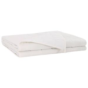 vidaXL Težak pokrivač Bijela 230 x 220 cm 15 kg 100% Pamuk 205T