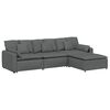 vidaXL Modularna sofa s podnožjem i jastucima tamno siva