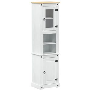 vidaXL Kupaonski ormar Bijelo 50 x 40 x 185 cm Čvrsto borovo drvo