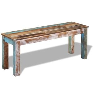 vidaXL Klupa od masivnog obnovljenog drva 110 x 35 x 45 cm