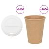 vidaXL papirnate &scaron;alice za kavu s poklopcem 1000 kom 12 oz 300 ml