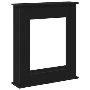 vidaXL Okvir za kamin crni hrast 75x20x87,5 cm inženjerski drvo