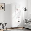 vidaXL Visoka komoda bijela 69,5x34x180 cm konstruirano drvo