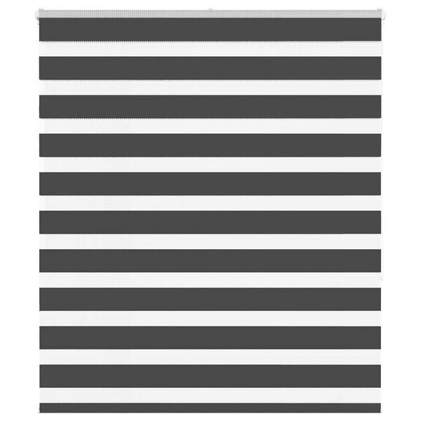 vidaXL Zavjesa zebra crna 130x150 cm &scaron;irina tkanine 125,9 cm poliester