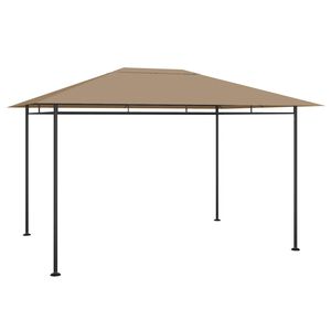 vidaXL Sjenica 384x281x270 cm smeđe-siva 180 g/m&sup2;
