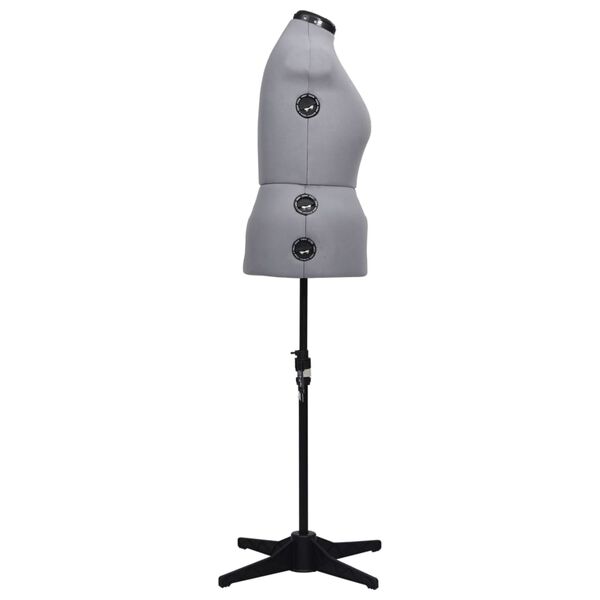 vidaXL Podesiva krojačka lutka ženska siva L veličina 44 - 50