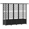 vidaXL Povi&scaron;eni krevet s mrežom i krovom Crna 202 x 40 x 136 cm PP