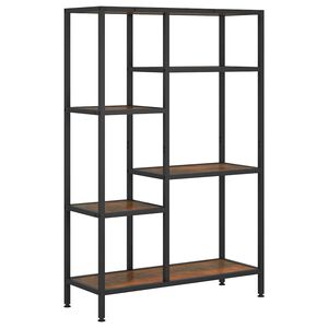 vidaXL Polica za knjige 80x30x120 cm od čelika i konstruiranog drva