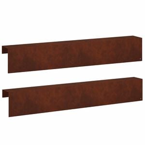 vidaXL Profil za rubove vrta 2 kom. 100 x 10 x 15 cm Otporni čelik Rđa